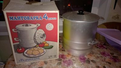 Лот: 6526214. Фото: 1. мантоварка пароварка на 4 диска... Кастрюли