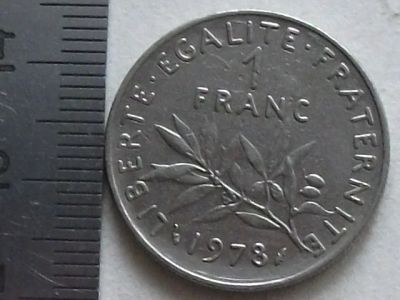 Лот: 8326877. Фото: 1. Монета 1 франк один Франция 1978... Европа