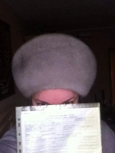 Лот: 6675892. Фото: 1. Норковая шапка. Серо - голубой... Головные уборы