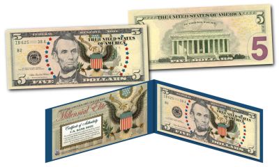 Лот: 11405146. Фото: 1. Банкнота 5 долларов США Миллениум... Америка