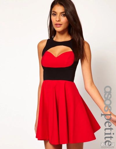 Лот: 8707961. Фото: 1. Красно-черное платье ASOS. Платья