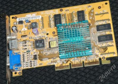 Лот: 176970. Фото: 1. Видеокарта 64Mb AGP ASUS V7100Magic... Видеокарты