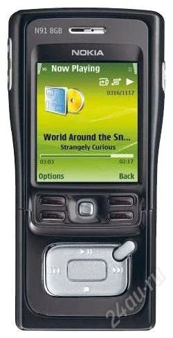 Лот: 159747. Фото: 1. Сотовый телефон Nokia N91 black... Кнопочные мобильные телефоны