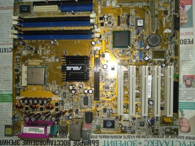 Лот: 17848612. Фото: 1. Материнская плата ASUS P4P800VM... Материнские платы