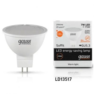 Лот: 6166914. Фото: 1. Лампа светодиодная Gauss Elementary... Другое освещение