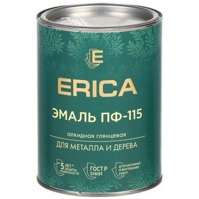 Лот: 24085217. Фото: 1. Эмаль Erica, ПФ-115, для внутренних... Краски, лаки, растворитель