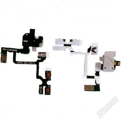 Лот: 11848694. Фото: 1. Шлейф iPhone 4/4s + разъем гарнитуры... Шлейфы, разъёмы