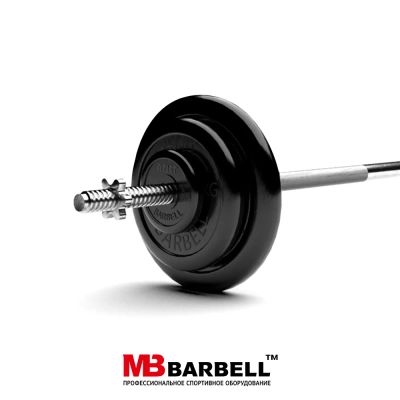 Лот: 22395176. Фото: 1. Штанга обрезиненная MB Barbell... Штанги, блины