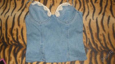 Лот: 942969. Фото: 1. джинсовый корсет TopShop. Футболки, топы и майки
