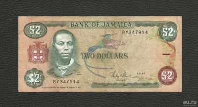 Лот: 10243678. Фото: 1. 2 доллара 1987 года. Ямайка. Хорошая... Америка