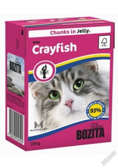 Лот: 5562213. Фото: 1. Консервы Bozita Feline Crayfish... Корма