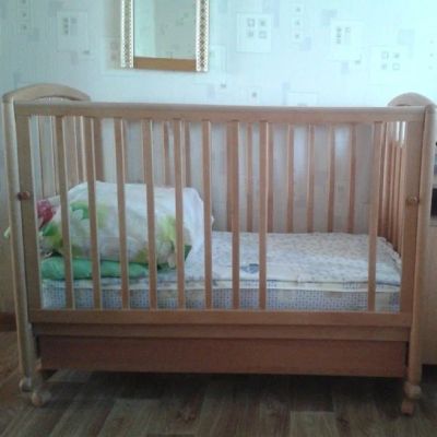 Лот: 4024623. Фото: 1. Кровать детская + матрац. Детские кровати и кроватки