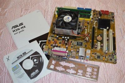 Лот: 2642230. Фото: 1. MB ASUS M2N-MX + CPU AMD Athlon... Материнские платы