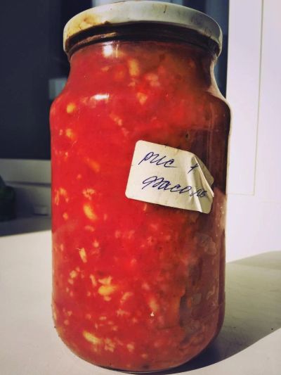 Лот: 11183231. Фото: 1. Салат рис+фасоль очень вкусный... Домашние заготовки