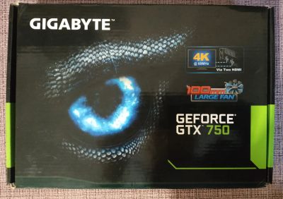 Лот: 16862588. Фото: 1. Видеокарта Gigabyte GTX 750 1Gb. Видеокарты