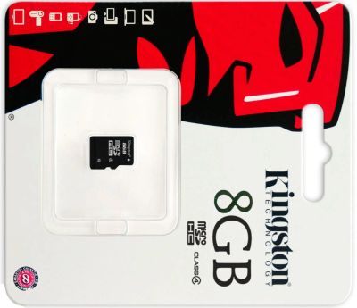 Лот: 5446302. Фото: 1. Карта памяти microSD HC 8 GB Kingston... Карты памяти