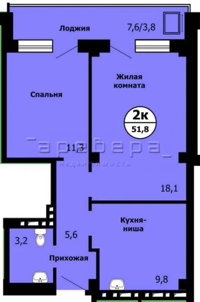 Лот: 19826946. Фото: 1. 2-комнатная квартира на пр-кт... Квартиры, студии