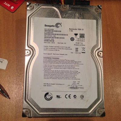 Лот: 3597043. Фото: 1. Seagate hdd st31000524as pn 9yp154-304... Жёсткие диски (HDD)