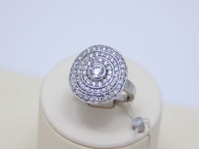Лот: 15183150. Фото: 1. СЕРЕБРЯНОЕ КОЛЬЦО С ЦИРКОНОМ 6... Кольца, перстни