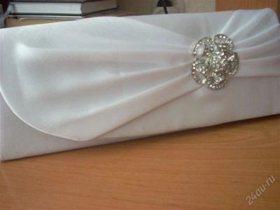 Лот: 6924872. Фото: 1. Клатч белый. Сумки