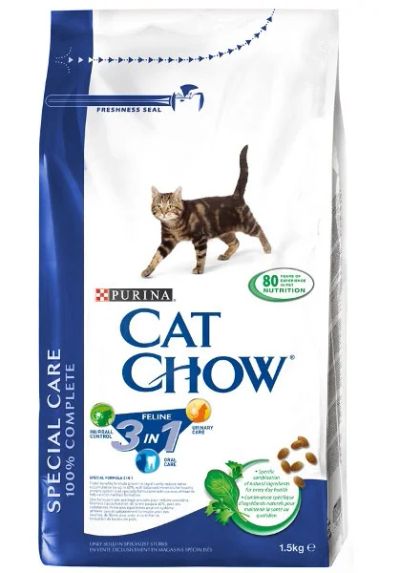 Лот: 4472267. Фото: 1. Корм Cat Chow кетчоу сухой 3 в... Корма