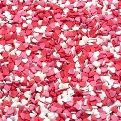 Лот: 8843803. Фото: 1. Сердечки красно-бело-розовые Посыпка. Другое (кондитерские изделия, конфеты)