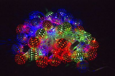 Лот: 16903289. Фото: 1. Нить-Шарик (18) 40 Led МУЛЬТИ... Гирлянды, шарики, новогодние аксессуары