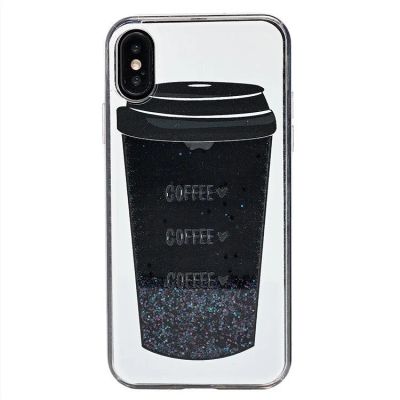 Лот: 12834075. Фото: 1. Чехол iPhone X/ XS Плавающие блестки... Чехлы, бамперы