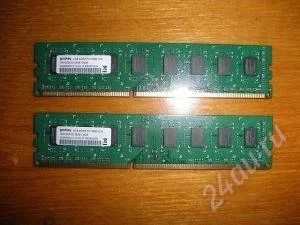Лот: 2880043. Фото: 1. goldkey 2gb ddr3 pc10600 2 планки. Оперативная память