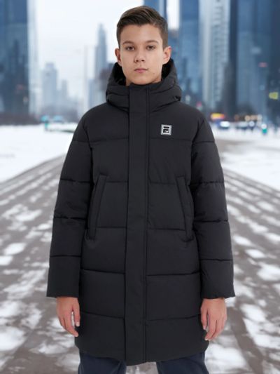 Лот: 24373075. Фото: 1. Пуховик для мальчиков FILA, Черный. Легкие куртки, толстовки
