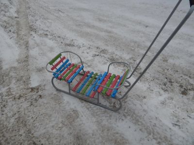 Лот: 6614005. Фото: 1. Санки "Двойня". Санки, снегокаты, ледянки, аксессуары