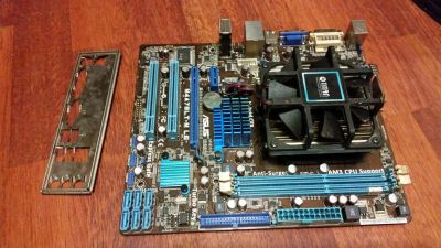 Лот: 6628289. Фото: 1. процессор AMD X3 440 AM3 + материнская... Процессоры