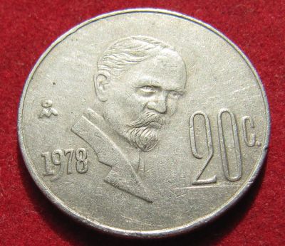 Лот: 18855681. Фото: 1. Мексика 20 сентаво, 1978 г. Остальные страны