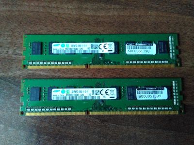 Лот: 11887273. Фото: 1. Samsung ddr3-1600 2x2Gb (m378b5773sb0-ck0... Оперативная память