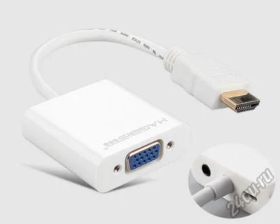 Лот: 4592064. Фото: 1. HDMI to VGA видео конвертер... Шлейфы, кабели, переходники