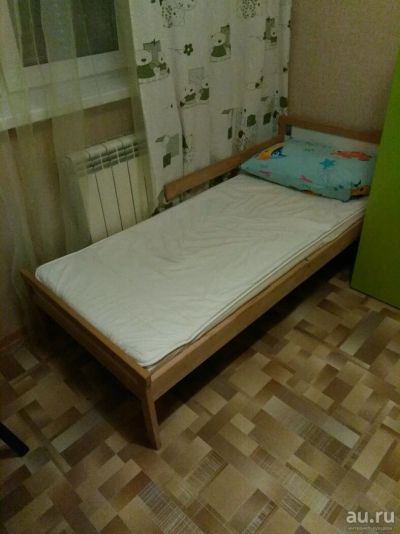 Лот: 9883001. Фото: 1. Кровать детская натур дерево ikea... Детские кровати и кроватки