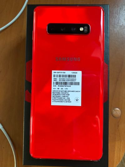 Лот: 14575258. Фото: 1. Samsung galaxy s10+ Гранат-красный... Смартфоны