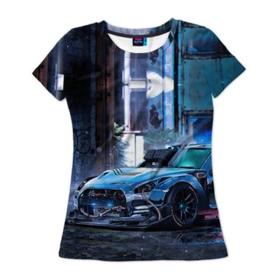 Лот: 12202259. Фото: 1. Женская футболка 3D "Nissan GTR... Футболки, топы и майки