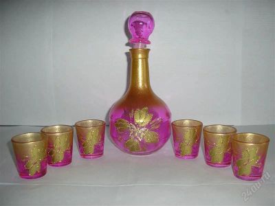 Лот: 1655719. Фото: 1. набор "Алладин" стеклянный роз. Кружки, стаканы, бокалы
