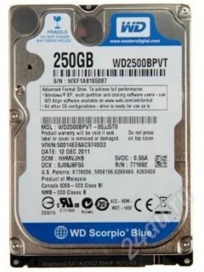 Лот: 2882062. Фото: 1. Жесткий диск 2.5" 160Gb Western... Жёсткие диски (HDD)