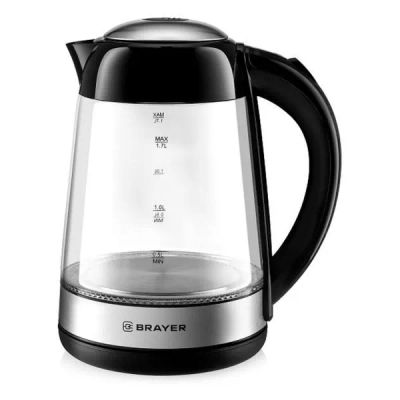 Лот: 24468629. Фото: 1. Электрический чайник Brayer BR1012BK. Чайники, кофемашины, кулеры