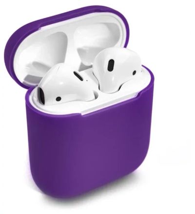 Лот: 15402746. Фото: 1. Чехол для AirPods/Airpods 2 фиолетовый... Чехлы, бамперы