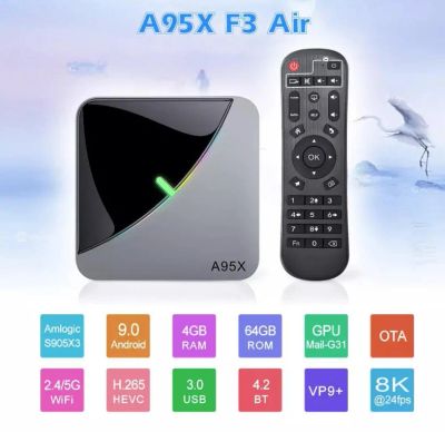 Лот: 16669269. Фото: 1. 4/32 TV box A95X F3 Air Android... Медиаплееры