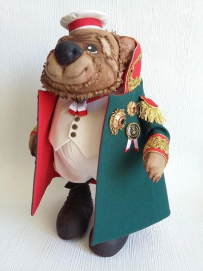 Лот: 14767930. Фото: 1. кукла Медведь Генерал, подарок... Авторские куклы, игрушки, поделки