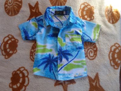 Лот: 10968470. Фото: 1. Гавайская рубашка для маленького... Рубашки, блузки, водолазки