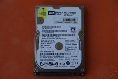 Лот: 5856817. Фото: 1. Винчестер WD 120 Гб. Жёсткие диски (HDD)