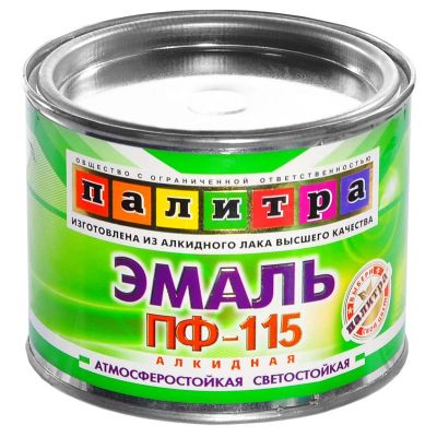 Лот: 24079136. Фото: 1. Эмаль Палитра, ПФ-115, алкидная... Краски, лаки, растворитель
