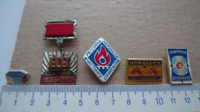 Лот: 15329568. Фото: 1. Нагрудные знаки Норильск №56 значок... Сувенирные