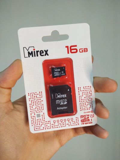 Лот: 19569448. Фото: 1. карта памяти microsd 16gb mirex... Карты памяти