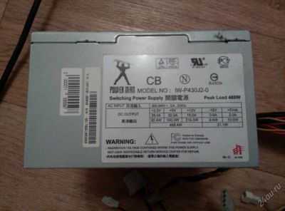 Лот: 8763164. Фото: 1. Блок питания PowerMan IW-P480J2-0... Корпуса, блоки питания